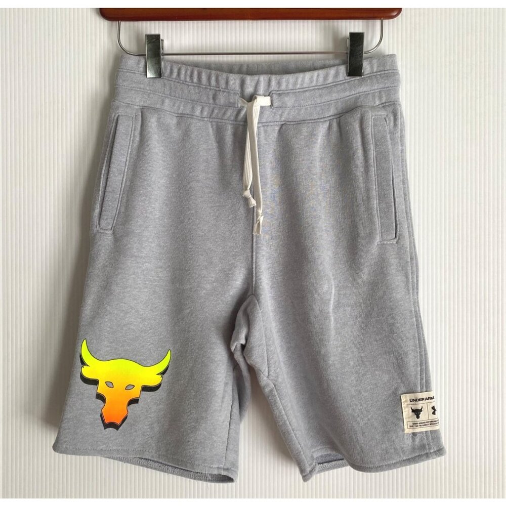 youth medium gray Under Armour Rock/Bull jersey knit basketball sweat athletic s